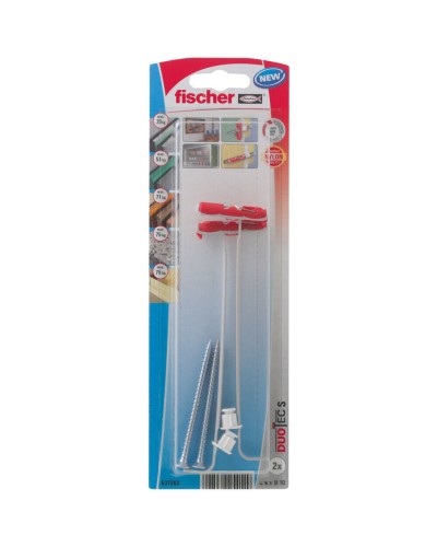 Caja de tacos Fischer DuoTec (2 unidades) - Anclaje para pladur y paneles
