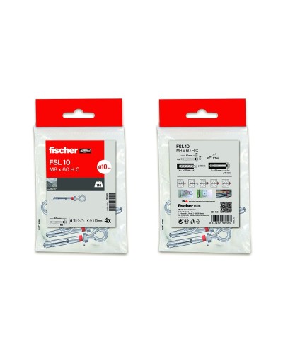 Tacos Fischer para Botas de Esquí de Fondo, 26mm, 50 N, Fijación Fácil
