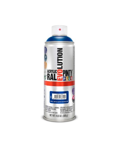 Peinture aérosol Pintyplus Evolution Bleu Gentiane RAL 5010 400 ml
