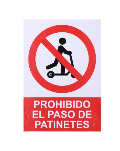 Kyltti Normaluz Prohibido acceder con patinete Vinyylit (21 x 30 cm)