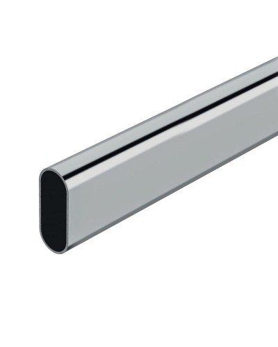 Barre de penderie Stor Planet Ovale Argenté 100 x 1,5 x 2,5 cm pour armoires
