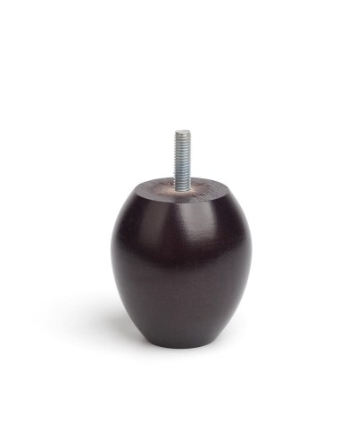 Pie Rei Torre Rotonda in Legno Marrone Scuro Classico - Ø 6,5 x 7 cm