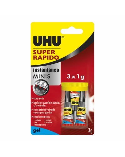Colle Instantanée UHU Minis, Tube de 1g, Lot de 3

