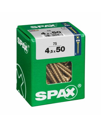 Tornillos para madera SPAX - Cabeza plana - 4,5 x 50 mm
