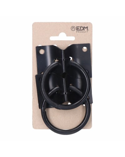 Anillas distintivas para aparcamiento de perros EDM - 70 x 45 mm, negras (2 unidades)
