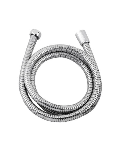 Tuyau de Douche EDM Laiton Argenté Inoxydable pour Douches Lux
