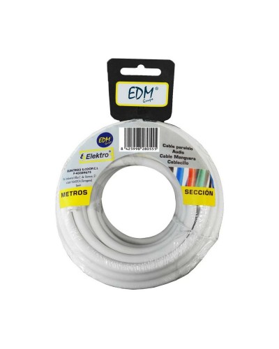 Kabel EDM 2 X 0,5 mm 10 m Vit