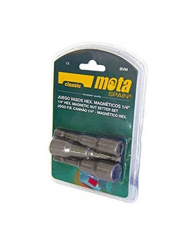 Clé à douille BVM Mota | Jeu de clés hexagonales métriques | Tailles de 4 à 19 mm | Pour réparations automobiles et bricolage
