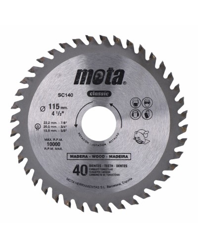 Disco de Corte Mota SC140, 355 x 25 x 25,4 mm, para Metales.
