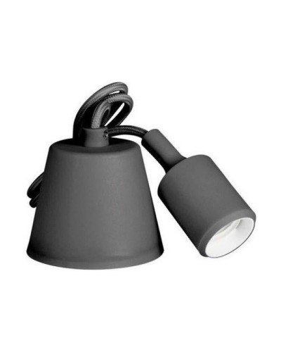 EDM Tischleuchte Schwarz Silikon, 60W, 220-240V (98,4 cm x 4,4 cm)
