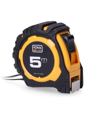 Koma Tools Cinta Métrica Estándar, 5 m x 19 mm, Material ABS Resistente
