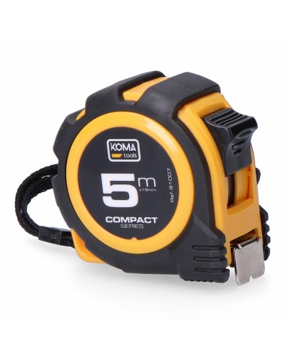 Koma Tools Kompakter Rollmeter | Metall 5 m x 19 mm, ABS-Gehäuse
