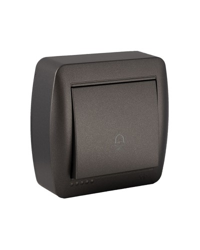 Pulsante Campanello Solera | Grafite | 7,4 x 7,2 x 2,8 cm | 250 V, 10 A