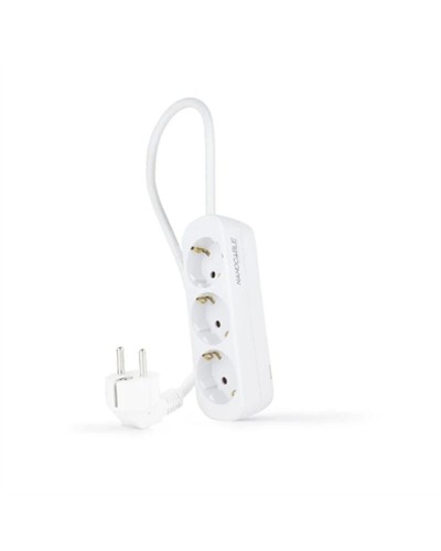 NANOCABLE Power Strip with 6 Sockets and 2 USB Ports, Surge Protection
