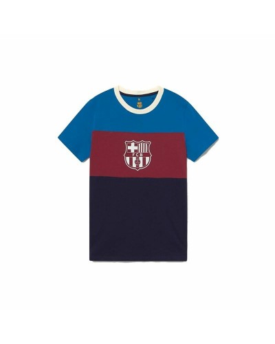Camiseta de Fútbol Hombre F.C. Barcelona Azul Manga Corta - Oficial
