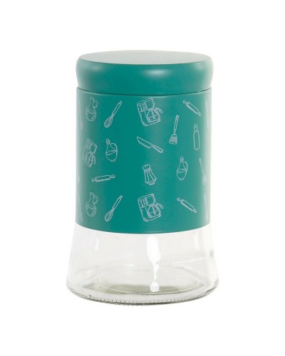 Barattolo DKD Home Decor Verde Oliva, 11 x 11 x 18 cm - Contenitore decorativo per casa e ufficio