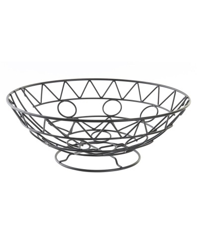 Frutero Geométrico de Metal Negro DKD Home Decor de 28 x 28 x 10 cm
