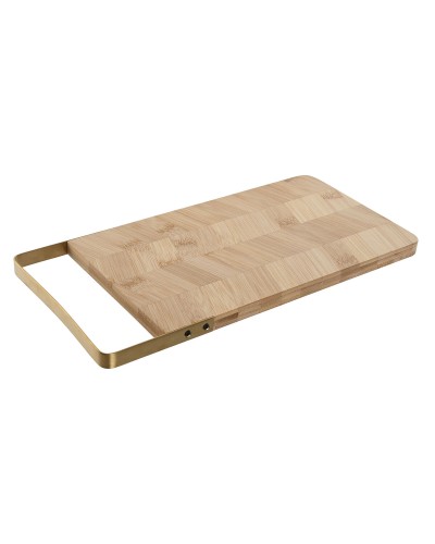 ESPRIT Cutting Board Golden Bamboo and Metal 35.5 x 17.5 x 1.5 cm
