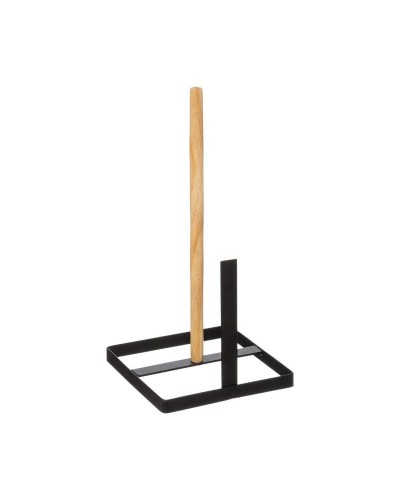 Hushållspappershållare Secret de Gourmet Svart 15 x 15 x 30 cm Trä