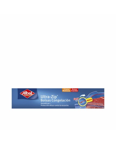 Setti uudestaan käytettäviä ja ilmatiiviitä pusseja. Albal Ultra-Zip Pakastin 20 osaa