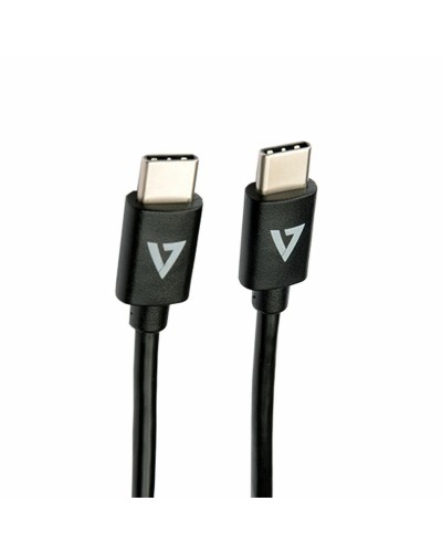V7 Cable USB-C 2M Negro - Carga Rápida & Transferencia de Datos
