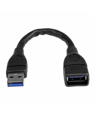 Startech USB 3.0 Kabel Schwarz - USB Verlängerungskabel 15cm - High Speed
