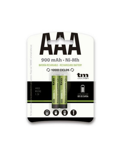 TM Electron Piles Rechargeables AAA Ni-Mh R03 - Longue Durée
