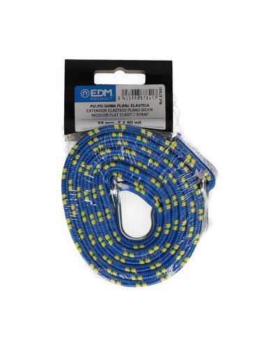 EDM Flaches, zweifarbiges Gummiseil 1,5m - Robustes Mehrzweck-Bungee-Seil
