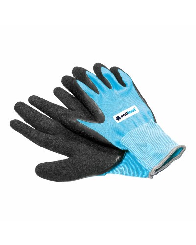 Guantes Jardinería Cellfast Azules Caucho Talla M - Protección y Comodidad
