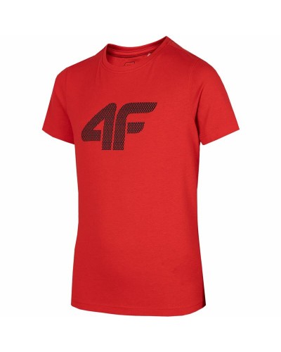 4F Camiseta Niño Manga Corta Melange Rojo - Deportes y Tiempo Libre
