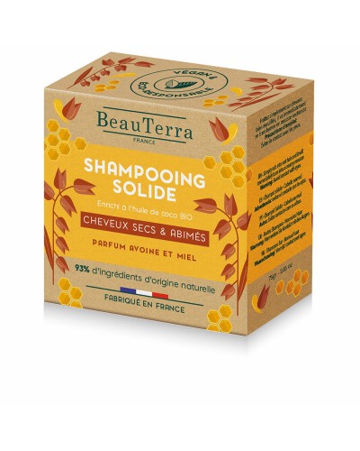 Beauterra Solid Shampoo Apple Oat - Nourished & Shiny Hair - 75g
