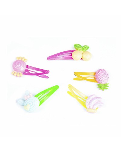 Inca Hair Clips Fruit (5pcs) - Colorful and Fun for Little Girls
