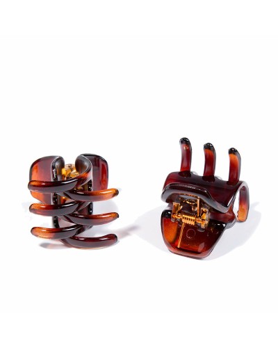 Inca Brown Hair Clips - Set of 2 Units - Styling Accessories
