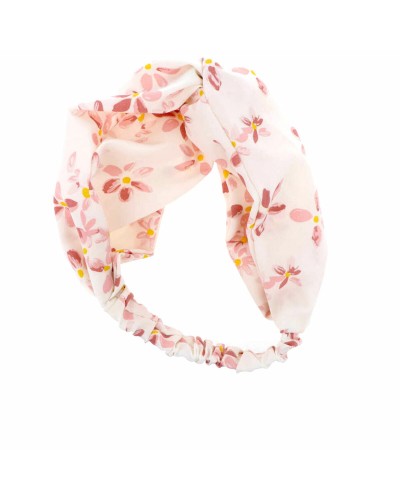 Elastische haarband Inca   Roze Blommor