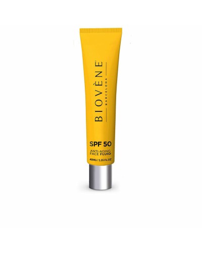 Biovène Lait Solaire Fluide Hyaluronique Anti-Âge SPF50 - 40ml - Protection Solaire Visage & Corps
