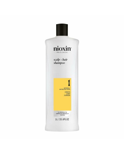 Nioxin Shampoo 1 Nettoyant Cheveux Naturels Affinés - 1000ml

