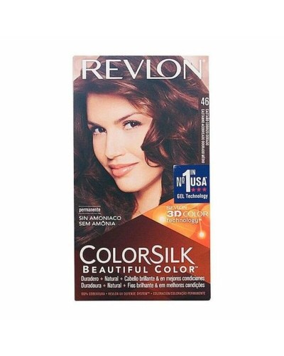 Haarkleur Zonder Ammoniak Colorsilk Revlon 26889 Goud koper kastanje (1 Stuks)