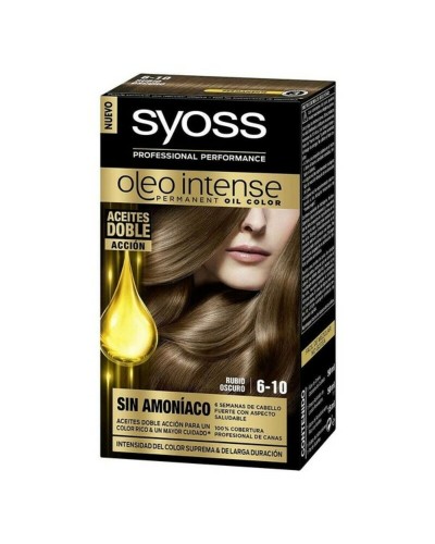 Permanente Kleur   Syoss Olio Intense Geen ammoniak Nº 6,10 Donkerblond
