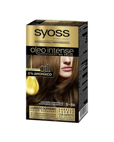 Syoss Olio Intense 5.86 Castano Caramello - Tinta Permanente Senza Ammoniaca
