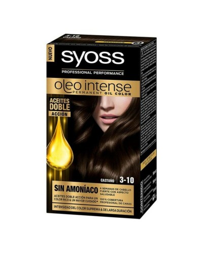 Syoss Olio Intense: Tinta Capelli Castano Senza Ammoniaca 3.10 - Colore Intenso
