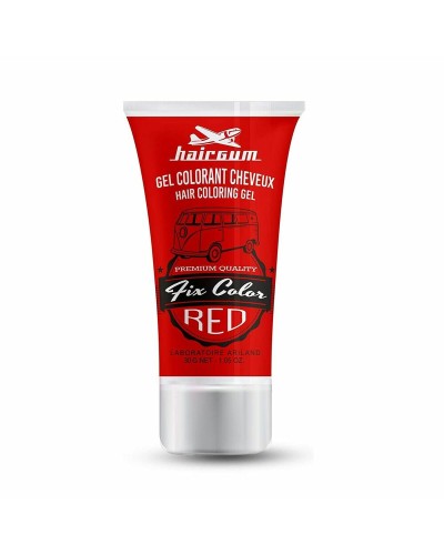 Hairgum Fix Color Rouge - Gel Fixant Coloré Extra Fort 30ml - Coiffure Temporaire
