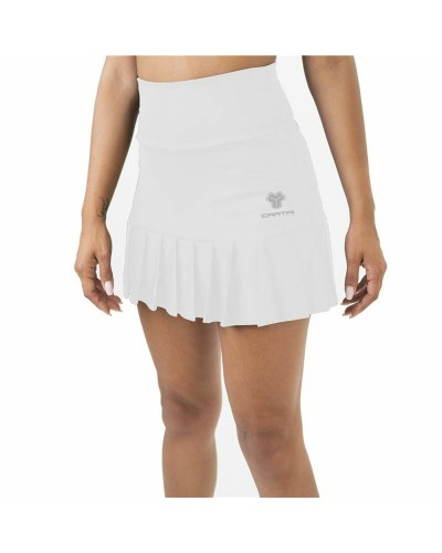 Cartri Cleo Women's Padel Skirt - White, Breathable & Lightweight
