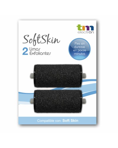 TM Electron Soft Skin Electric Foot File Refills - Set of 3 Exfoliating Heads
