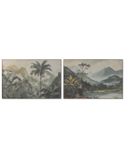 Maalaus Home ESPRIT Kuusi 120 x 3 x 80 cm