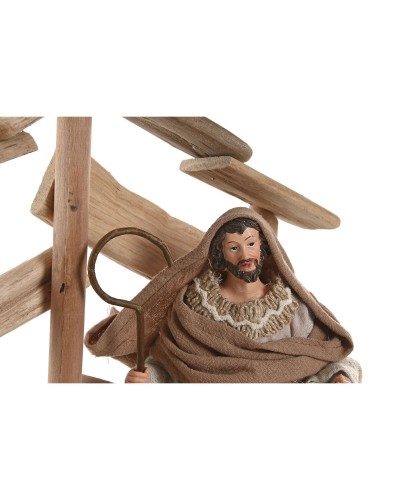Christmas nativity set Home ESPRIT Brown Beige MDF Wood