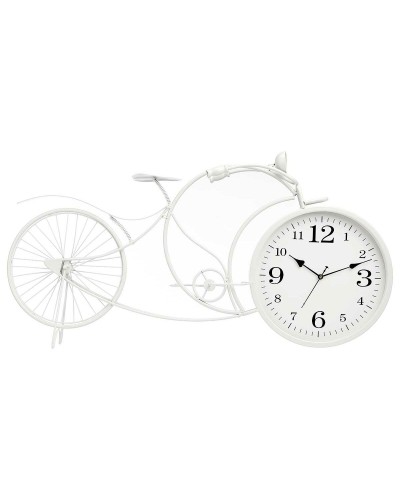 Table clock Gift Decor White Bicycle