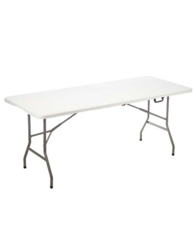 Mesa Plegable Ibergarden Blanco Gris 180 x 70 x 174 cm