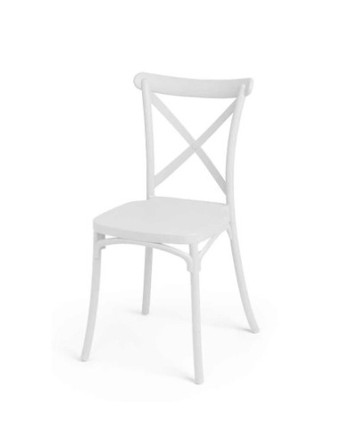 Sedia Gift Decor Bianco polipropilene 44 x 82,5 x 46 cm Croce