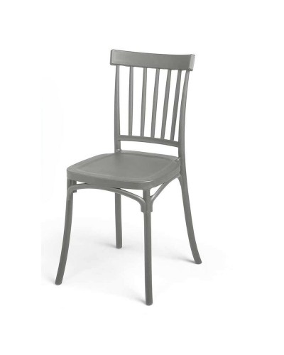 Chaise Gift Decor Gris polypropylène 42 x 81,5 x 45 cm Barres