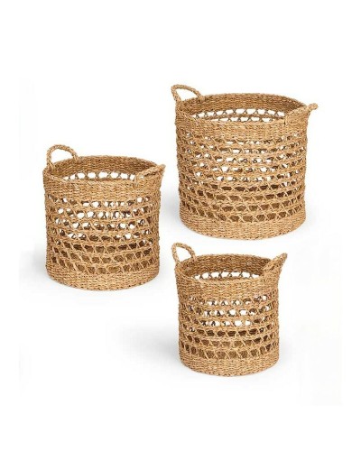 Korbsatz Gift Decor Braun Seetang 3 Stücke